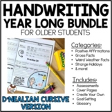 D'Nealian Cursive Handwriting Worksheets for Older Student