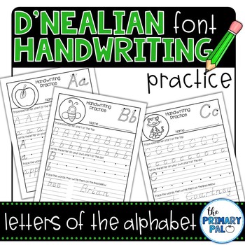 dnealian alphabet handwriting practice by the primary pal