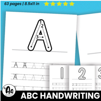 Preview of D'Nealian Handwriting Practice Pack (Uppercase and Lowercase Letters)