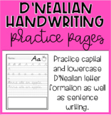 D'Nealian Handwriting Practice Pages