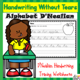 D'Nealian Handwriting Tracing Worksheets |  Alphabet Tracing