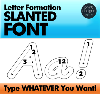 Preview of D'Nealian Letter Formation Font - Letter Tracing Font - Writing Letters Font