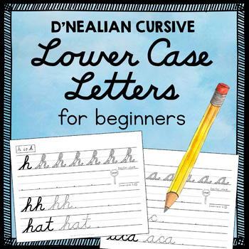 Preview of D'Nealian Cursive Handwriting Practice D'Nealian handwriting LOWERCASE Letters