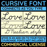 D'Nealian cursive font - COMMERCIAL LICENSE for 1 TPT resource