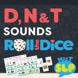 Speech Therapy Roll the Dice Games: D, T, and N Sounds