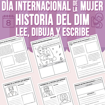 Preview of Día Internacional de la Mujer Historia | Leer, Dibujar y Escribir
