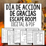 Día de Acción de Gracias Escape Room for Thanksgiving in Spanish