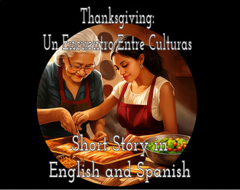 Preview of Día de Acción de Gracias Thanksgiving Spanish English Story Reading Printable