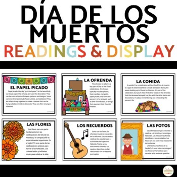 Preview of Día de Muertos Day of the Dead Reading Passages Bulletin Board Spanish & English