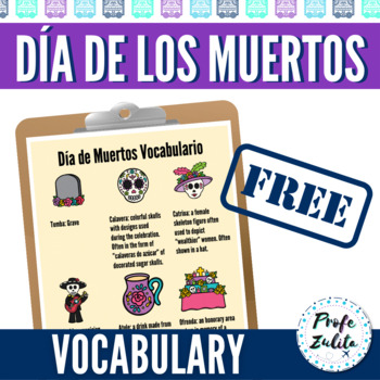 Preview of Día de Muertos Vocabulary FREEBIE