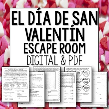 Preview of Día de San Valentin Escape Room Spanish Valentine's Day