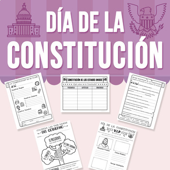 Preview of Día de la Constitución Actividad | Printable and Digital Easel Activity