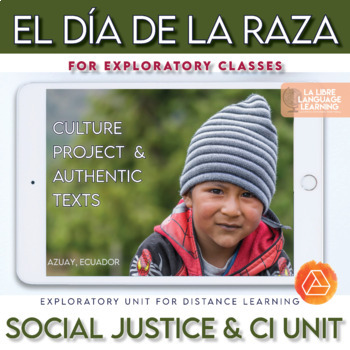 Preview of Día de la Raza Social Justice Exploratory Spanish Culture | Webquest