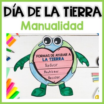 Preview of Día de la Tierra Actividad 3R | Earth Day Craft in Spanish