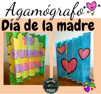 Preview of Día de la madre Mothers day Craftivity Agamógrafo Agamograph español manualidad