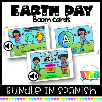 Preview of Día de la tierra | Earth Day Boom Cards™ Bundle in Spanish