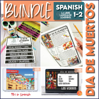 Preview of Día de los Muertos Bundle | Spanish 1 Activities Day of the Dead