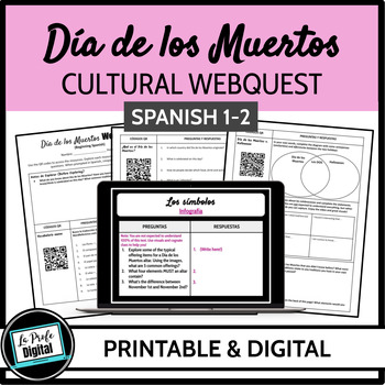 Preview of Día de los Muertos Cultural Webquest - Beginning Spanish | Day of the Dead