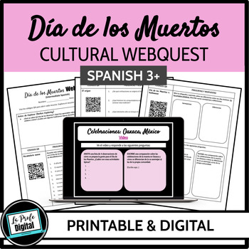 Preview of Día de los Muertos Cultural Webquest - Intermediate Spanish | Day of the Dead
