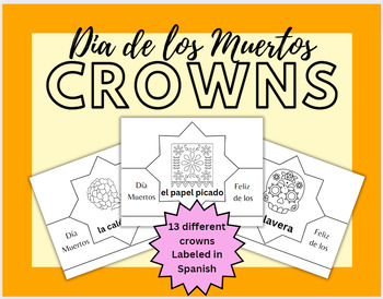 Preview of Día de los Muertos (Day of the Dead) Crowns en Español (Spanish)