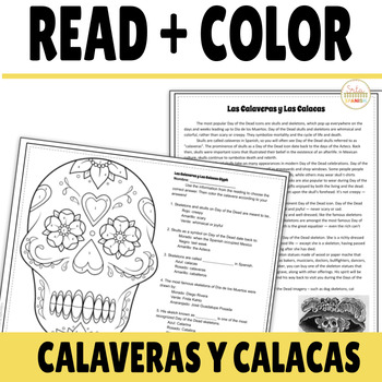 Preview of Día de los Muertos Day of the Dead Reading Passage Comprehension Activity