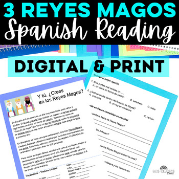 Preview of Día de los Reyes Magos Spanish Reading Comprehension 3 Reyes Magos el invierno