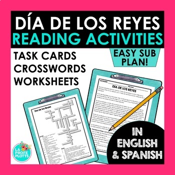 Preview of Spanish Sub Plans Día de los Reyes Reading Activities in Spanish and English