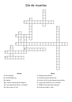 Preview of Día de muertos: 4 Crosswords