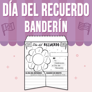 Preview of Día del Recuerdo Banderín | Craft and Writing Activity