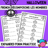 French Place Value Halloween Activities | Decomposing Numb