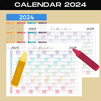 Preview of D esign a Y early Calendar 2024 - Easy Parent Gift - FREE UPDATES!