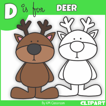 D is for Deer Clip Art by KM Classroom | Teachers Pay Teachers