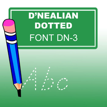 Preview of D'Nealian Dotted Font