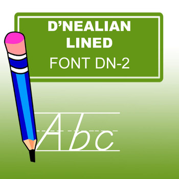 Preview of D'nealian Print Lined Font