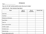 D1: Motor Imitation Tracking Sheet ABLLS-R Assessment