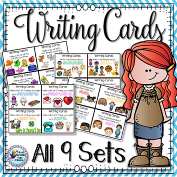 Preview of Writing Prompt Task Cards Bundle