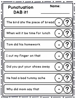 DAB it Activities - Punctuation by Klever Kiddos | TpT