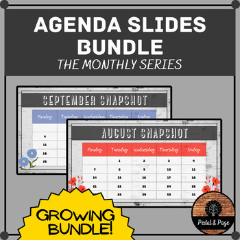 Preview of DAILY AGENDA SLIDES - The Monthly Series