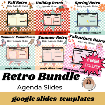 Preview of DAILY AND WEEKLY AGENDA GOOGLE SLIDES TEMPLATES (SEASONAL + HOLIDAY)