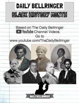 Preview of DAILY BELLRINGER Black History Month Worksheet PACK with VIDEOS and key!