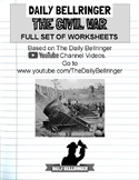 DAILY BELLRINGER Civil War Worksheet PACK with VIDEOS and 