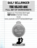 DAILY BELLRINGER The Gilded Age Worksheet PACK with VIDEOS