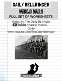 DAILY BELLRINGER World War I Worksheet PACK with VIDEOS an