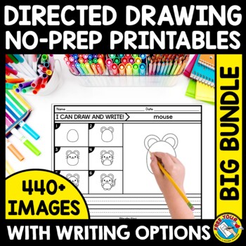 Preview of DAILY DIRECTED DRAWING & WRITING ACTIVITY STEP BY STEP WORKSHEETS JUNE ART