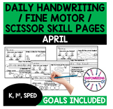 DAILY HANDWRITING PRACTICE April Scissor Skills SEL Visual