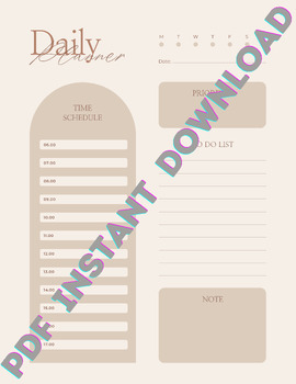 Preview of DAILY PLANNER