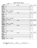 STUDENT DAILY PLANNER SHEET