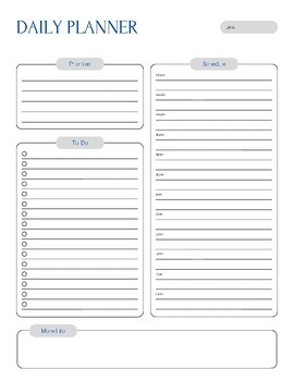 Preview of DAILY PLANNER TEMPLATE