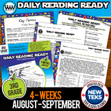 3rd Grade Daily Reading Spiral Review for August/September