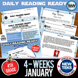4th Grade Daily Reading Spiral Review for January New ELAR TEKS